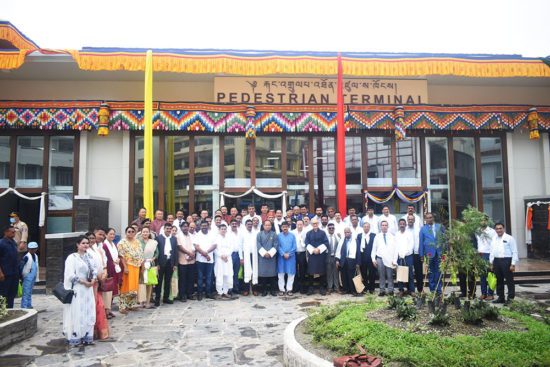   A familiarisation event at the pedestrian terminal in Phuentsholing