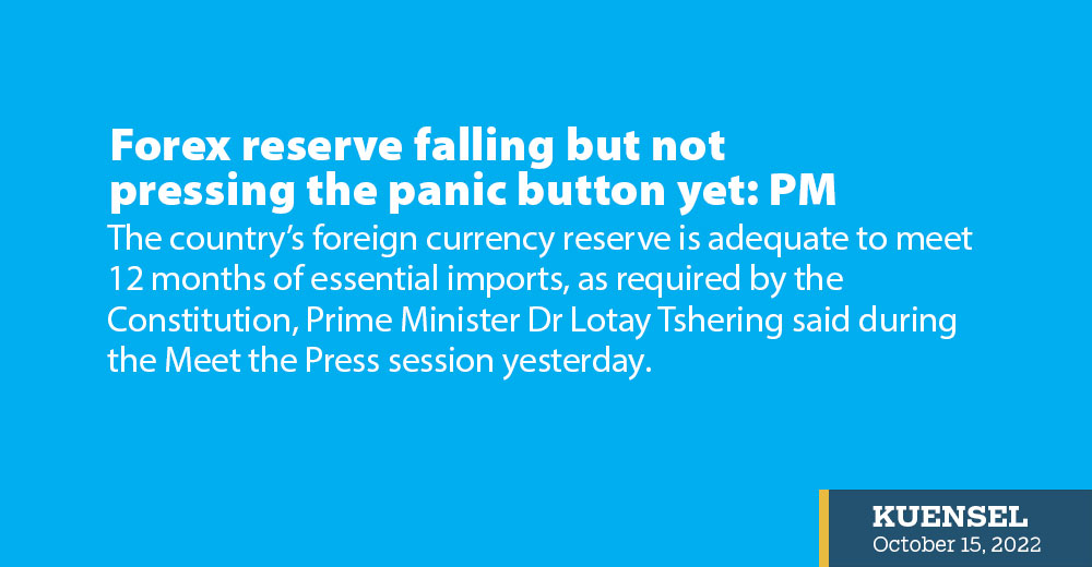 Forex reserve falling but not pressing the panic button yet: PM