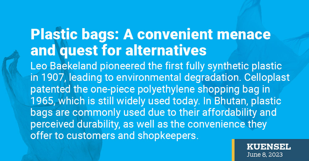 Plastic bags: A convenient menace and quest for alternatives | Kuensel ...