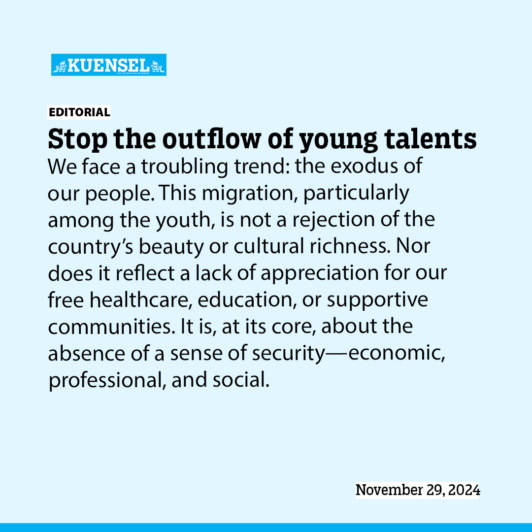 Stop the outflow of young talents